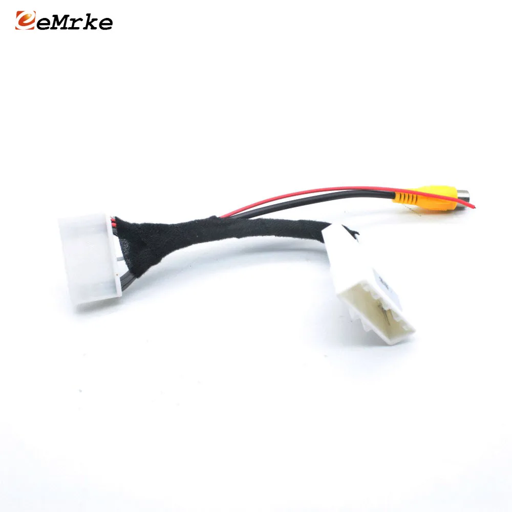 

EEMRKE Car Camera Adapter Connector Wire for Nissan Kicks 2016 2017 2018 5-inch 7-inch Original Screen Video Input RCA Cable