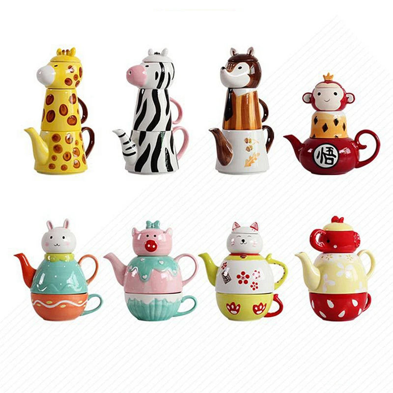Creative Animal Assemble multifunctional Teapot jingdezhen Porcelain