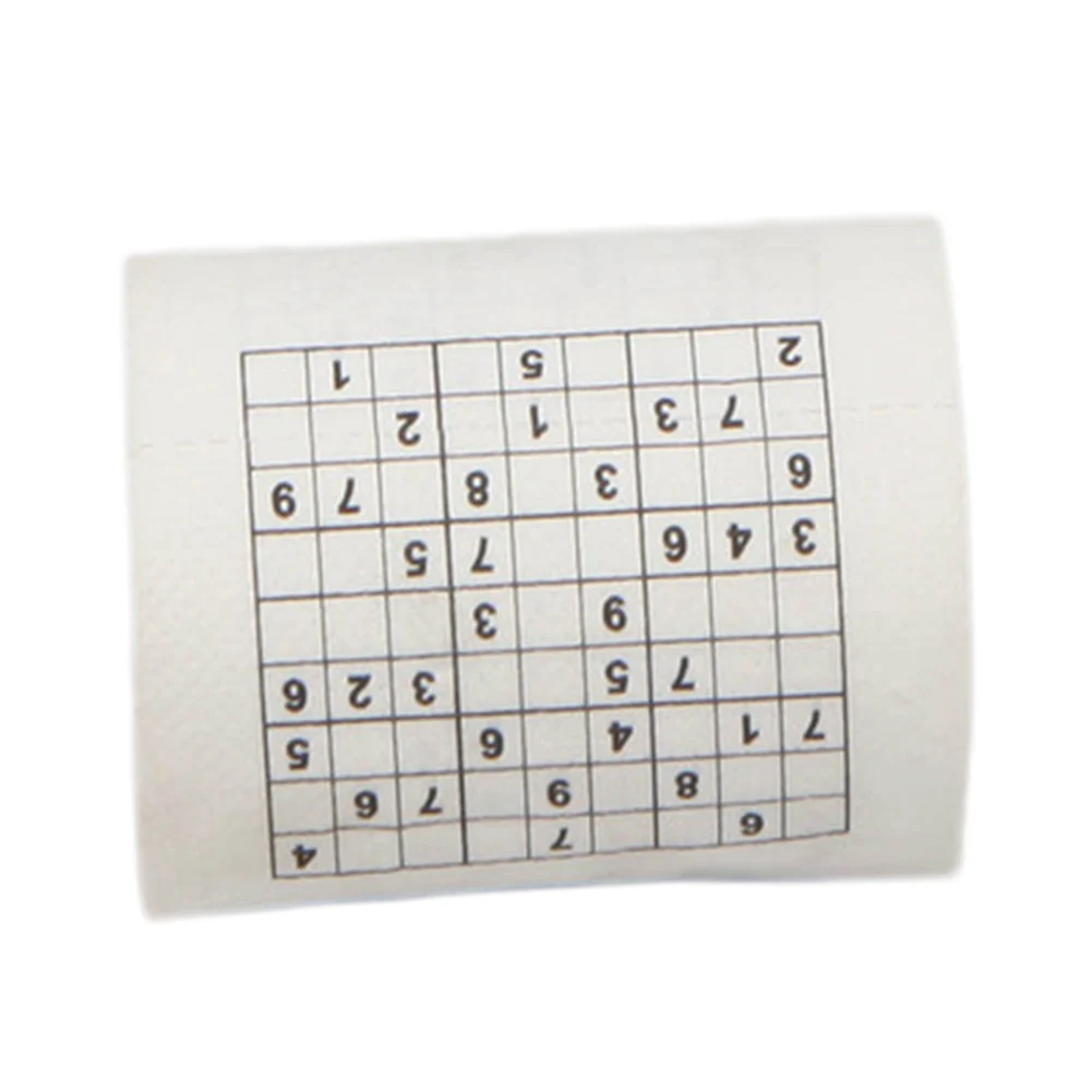 Новое поступление 2 слоя из древесной бумаги креативная забавная игра Sudoku рулон туалетной бумаги рулон игра лицевая ткань новинка подарок