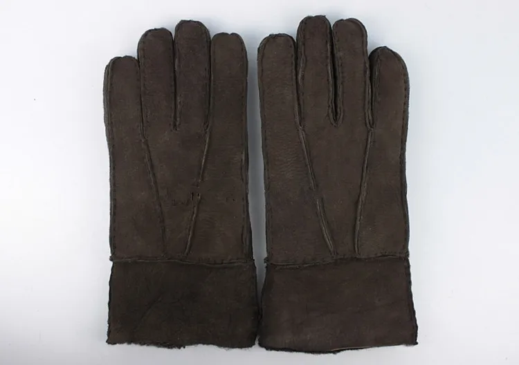 Мужская овчины перчатки теплая зима овчины мужская овчины перчатки пальцы перчатки фабрики сразу