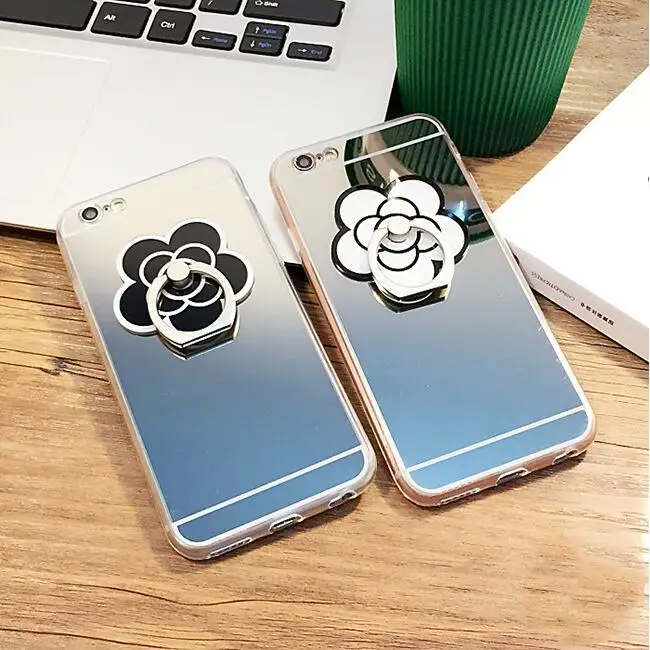 Для Xiaomi mi 6 8 9 5s Plus 5X 6X A1 A2 x 2 s Max Silicone rror мягкий чехол Bling Diamond Ring Stand Cover| |
