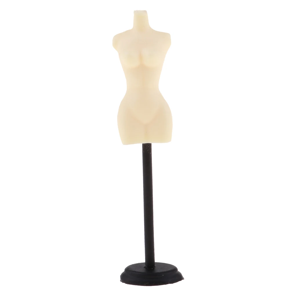 1/12 Scale Doll House Miniature Mannequin Model Display Stand Decor Gold