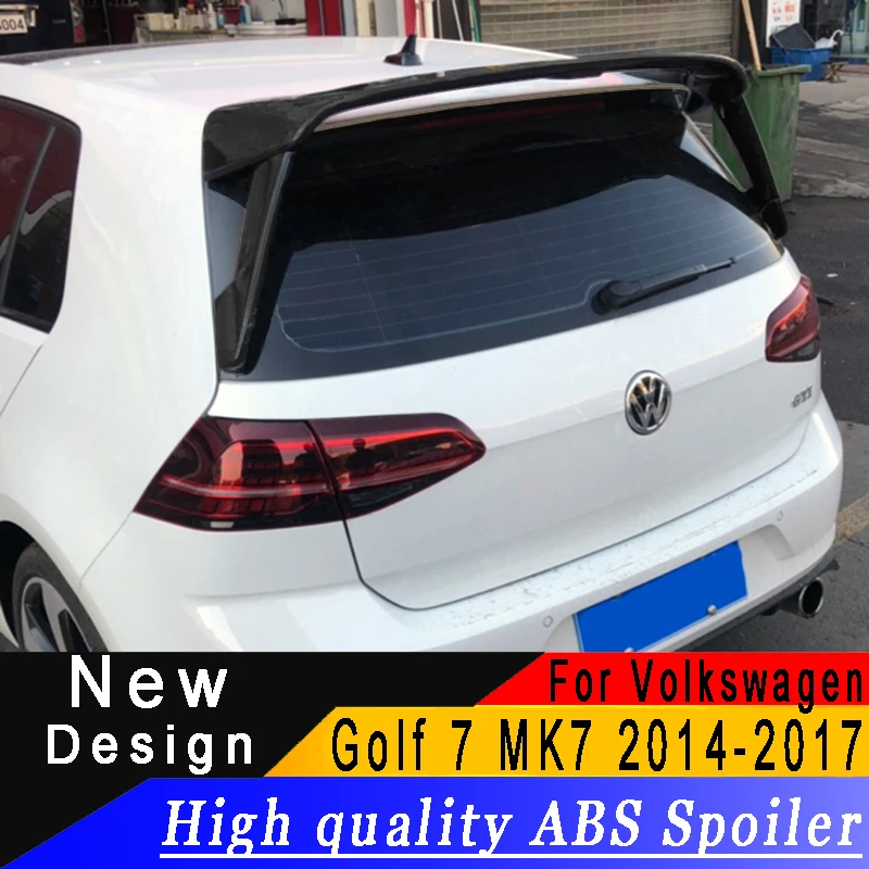 Для Volkswagen Golf 7 Golf 7,5 MK7 MK7.5- Спойлер ABS трехсекционный большой гоночное крыло грунтовка или черный или белый спойлер