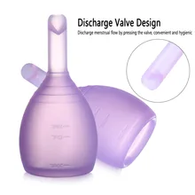 Women Discharge Valve Menstrual Cup Lady Vagina Care Reusable Silicone Feminine Hygiene Period Month Medical Anner Menstrual Cup