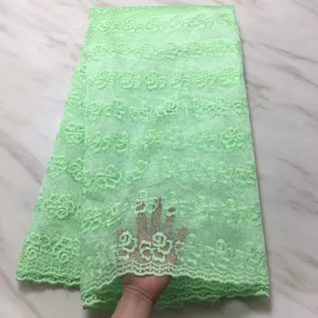 

Wholesale Tulle Embroidered Net Lace African French Laces Fabrics High Quality Nigerian French Net Lace 2019 For Dress Party PF