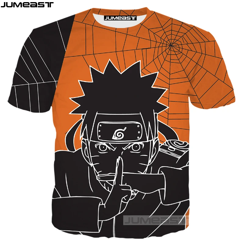 Мужские/женские модные футболки с 3D принтом в стиле хип хоп Naruto летняя футболка
