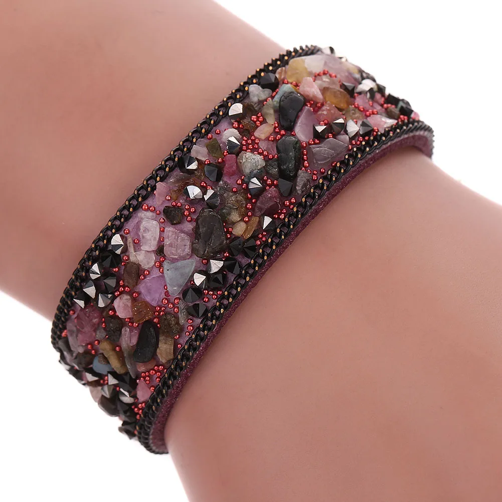 Женский широкий Бархатный Браслет CX17 с кристаллами|bracelet wrap|hand chain jewelryhand |