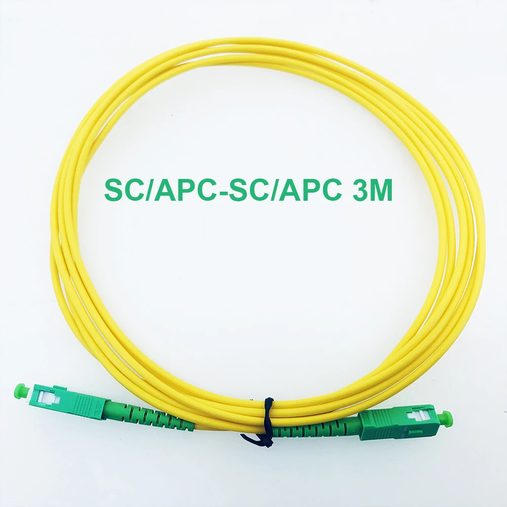 1 шт. SM SX 3 м APC/SC-APC/SC 2,0 мм или 3,0 мм FTTH Стандартный волоконно-оптический патч-кабель SC-SC волоконно-оптический патч-корд