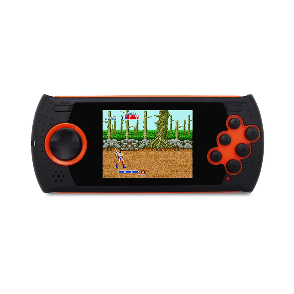 MD16 sega симулятор 302 дюймов игровых консолей sega 16BT ручной PVP PXP FC sega игровых консолей Поддержка NES/MD/GBA ТВ выход - Цвет: Оранжевый