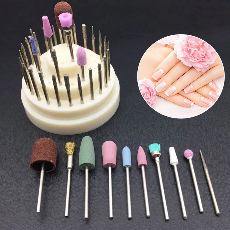 

10pcs/set Ceramic Nozzle Nail Drill Bit Milling Cutter Manicure Machine Pedicure Nail Art Tools Electric Drill Accessory