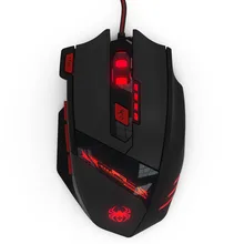 ZELOTES 8000 dpi 8 чипов памяти дизайн 6 светодиодный Оптическая Проводная игровая мышь оптическая компьютерная мышь эргономичная мышь для ноутбука PC# ZS