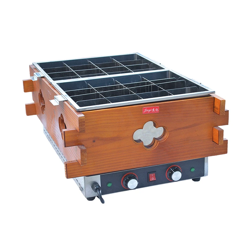 

220V 110V 32 Grids Commercial Electricity Kanto Cooking Machine Oden Machine Wooden Anti Scald Spicy Hot Pot Meatball Machine