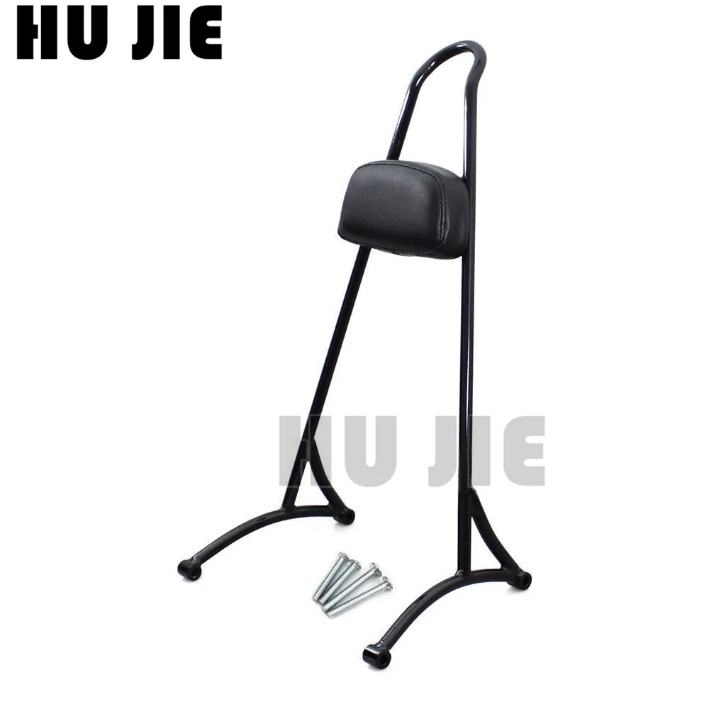 For Harley Sportster XL883 XL1200 883 1200 2004-2017 05 06 07 Black Motorcycle Tall Sissy Bar Backrest Detachable Back Rest Pad