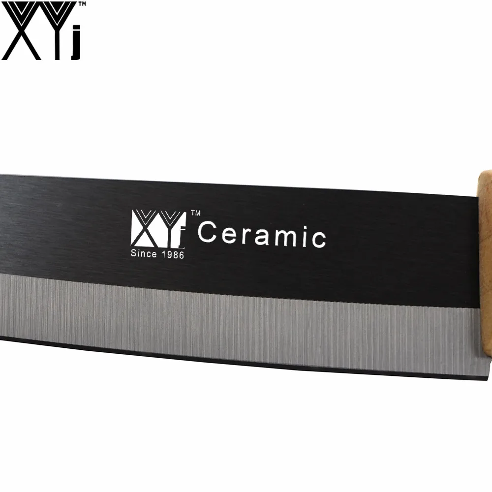 Кухонный нож высокого класса с бамбуковой ручкой и черным лезвием, набор из 3 предметов XYj " 5" ", универсальный керамический нож для нарезки шеф-повара, хорошие инструменты для приготовления пищи