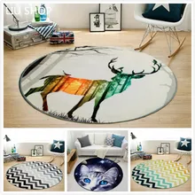 LIU moder, скандинавский ковер для гостиной, спальни, круглый ковер, кровать, компьютерное кресло, коврик для пола, мультяшный детский игровой коврик, диван, тапеты, йога