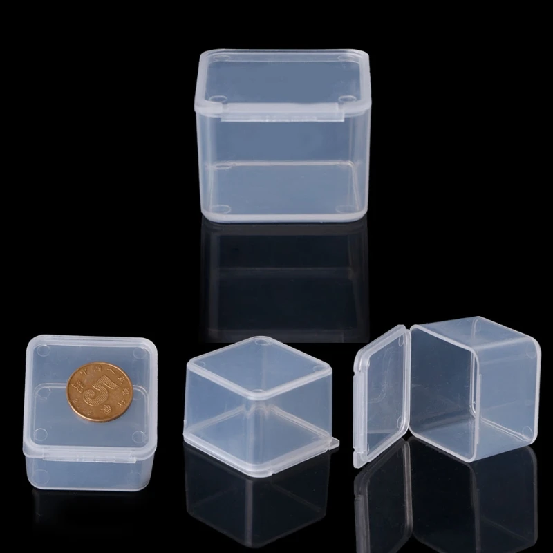 Plastic Square Clear Plastic Containers Jewelry Beads Storage Ring Box  Earrings Case Necklace Organizer Woman Make-up Table Box - Storage Boxes &  Bins - AliExpress