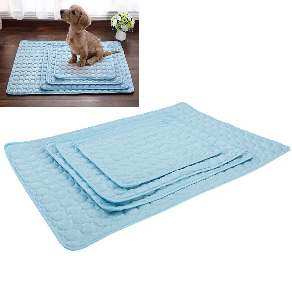2018 Latest Solid Color Cooling Viscose Fiber Pet Cooling Pad Mat Pet Summer Cooling Mat For