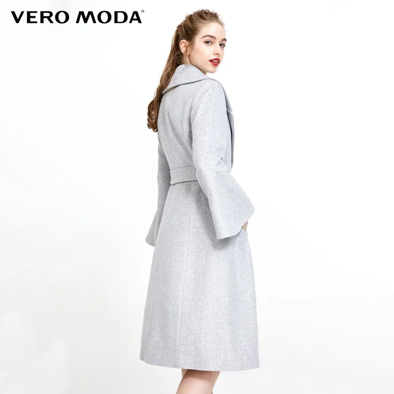 Vero Moda Фирменная Новинка wool51 % пригородных нагрудные с расклешенными рукавами