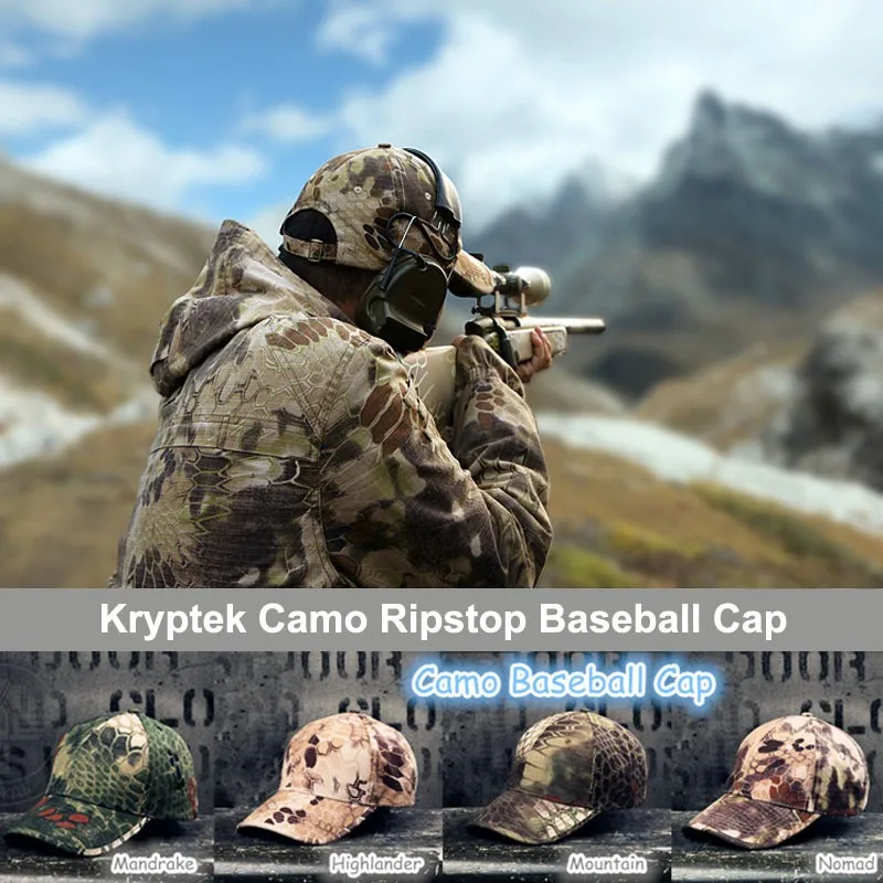 Новая Толстовка Kryptek Camo бейсбольная кепка Ripstop бейсбольная Кепка 5 дополнительных цветов Mandrake Highlander Typhon Nomad горный