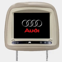 2PCS 7inch HD 800×480 car headrest monitor for audi A3 A4 A6 A4L A6L Q5 Q7 with touch button 2AV input