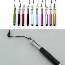 DHL 200 шт./лот Универсальный стрейч Телескопический емкостный сенсорный экран стилусы ручка с наушниками Anti-Dust Разъем для Tab IpadIphone