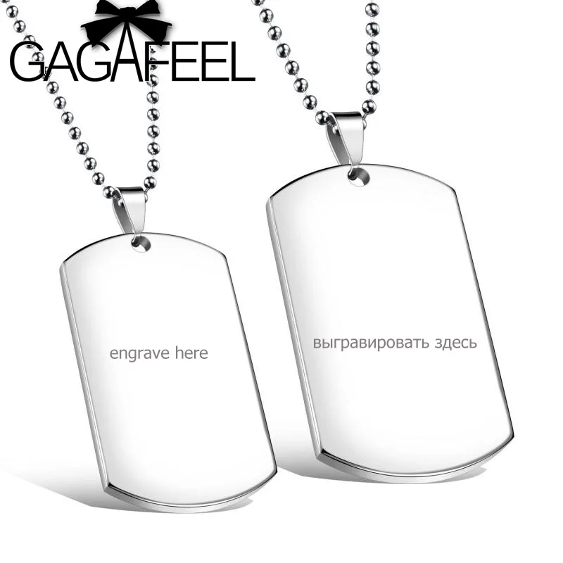 GAGAFEEL индивидуальная надпись, ожерелье из нержавеющей стали для женщин и мужчин, армейский Военный кулон, ожерелье на Рождество, подарок