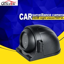 O Envio gratuito de 3.6mm Sony CCD Lateral Vista Frontal Vista Traseira traseira de Metal Night Vision Camera Backup Para Truck Bus taxi Van