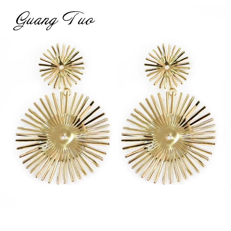 

ES2195 European Exaggerated Big Earrings Irregular Metal Gear Wheel Dangle Earrings for Women Jewelry Personality Accessories