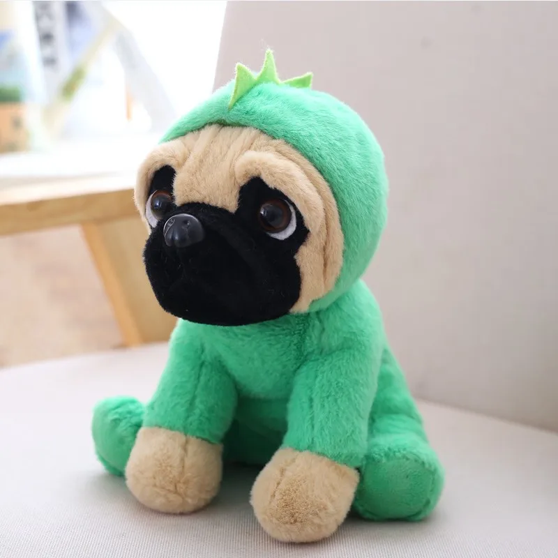 20 см Милая имитация собак плюш Шарпей Мопс Прекрасный щенок ПЭТ плюшевая игрушка мягкие детские игрушки дети день рождения рождественские подарки - Цвет: green dargon