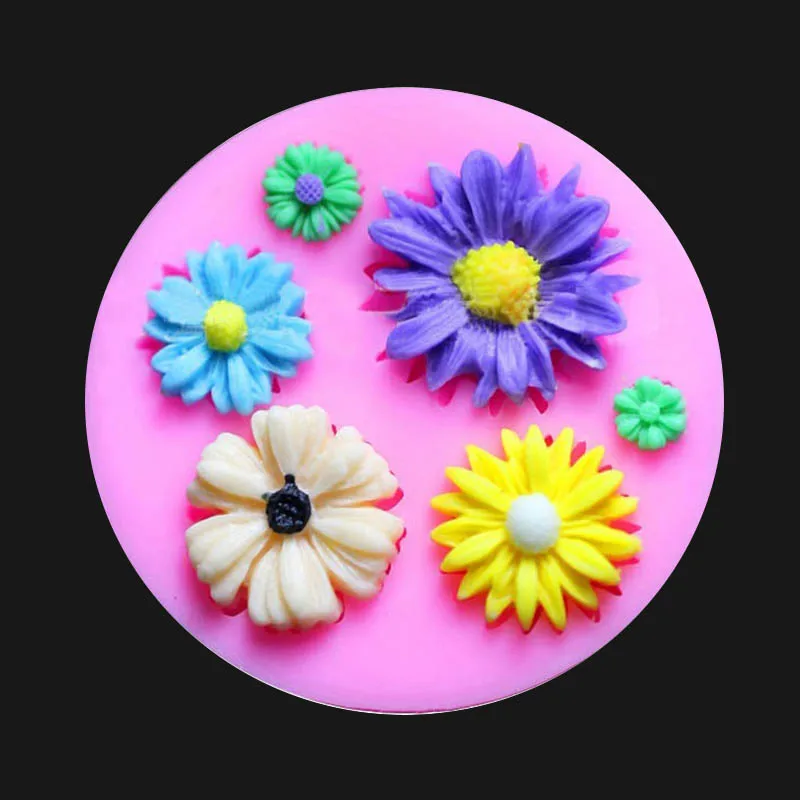 3D Flower Fondant Cake DIY Mold Silicone Mould sugarcraft decoration