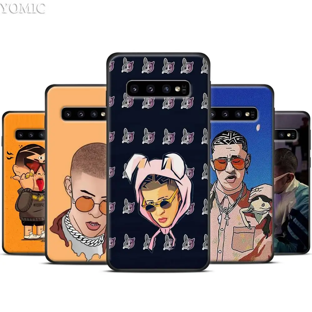 

Bad Bunny Maluma Ozuna POP Ra Black Silicone Case for Samsung Galaxy S10 S10e S8 S9 Plus S7 A40 A50 A70 Note 8 9 Soft Cover Case