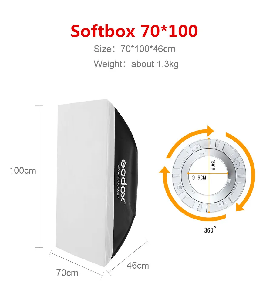 2x Godox SL 100W 100Ws 5600K студийный светодиодный непрерывный свет для фото и видеосъемки +