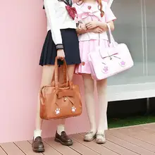 Кошка лапа Униформа с бантом pu кожаная сумка косплей девушки Лолита милый ученик элегантный дизайн сумка через плечо AL1030