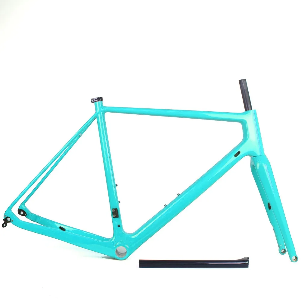 Best Chameleon customs painting carbon fiber gravel bike frame new flat mount disc brakes carbon cyclocross disc brake 700*38c tyres 12