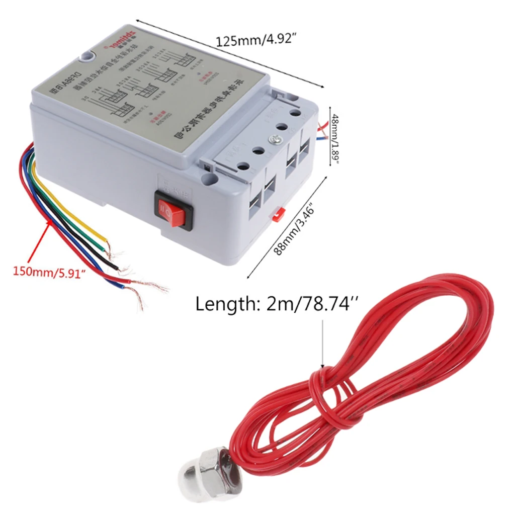 

Superb DF96A/B Automatic Water Level Controller Pump Cistern Liquid Switch 220V w probe