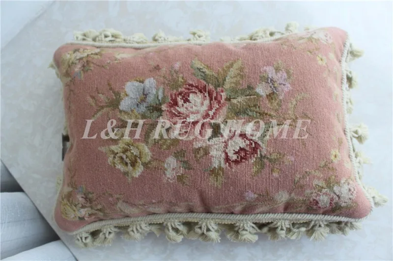 15 K 1" X 18" игольная подушка, ручная Подушка с цветочным дизайном без вставок