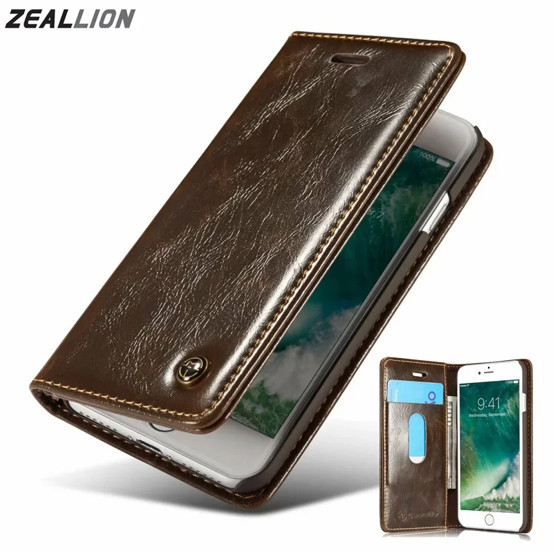 Zeallion для iphone 5S SE 6 S 7 Plus Новая мода люкс Top Класс кожаный бумажник визитница flipcover |