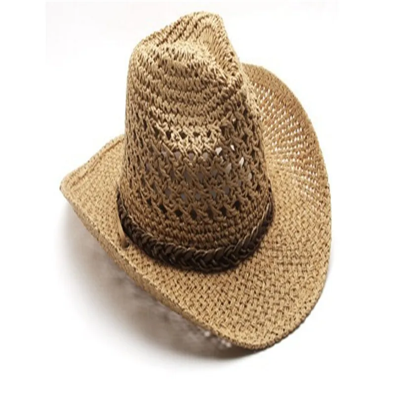 Summer Style Straw Cowboy Hat Unisex Hollow Western Hats Beach Felt