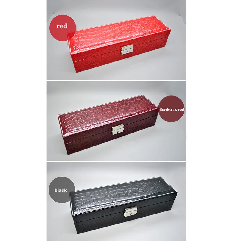 Russia Shipping Leather Watch Box Case Serpentine Buckskin Cashmere for Men Wrist Display Jewelry Organizer Storage KQS8