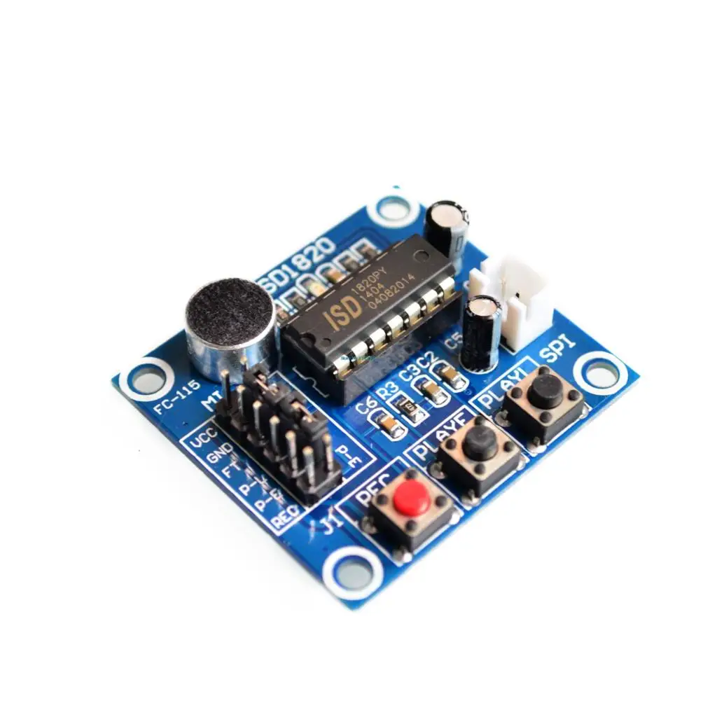 ISD1820 записывающий модуль голосовой модуль Голосовая плата телефонная Модульная плата с микрофонами+ громкоговоритель