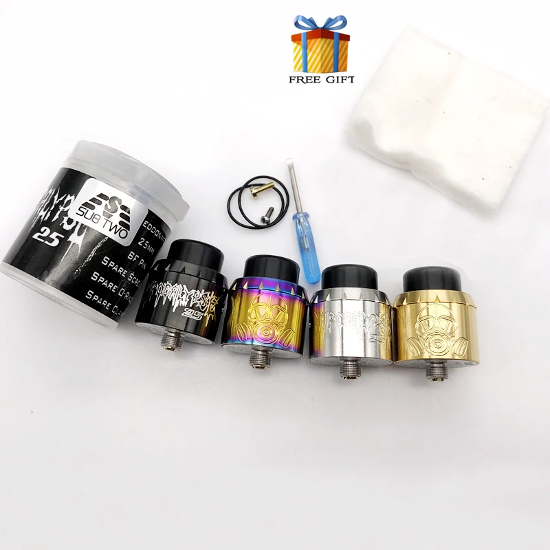 

Newest Apocalypse 25mm RDA RTA vape Atomizers 316 stainless steel With Wide Bore Drip Tip Fit 510 Vaporizer vaper Mech mod