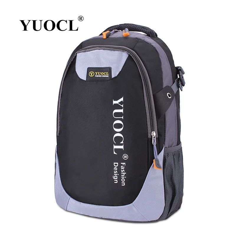 

YUOCL Hot Sale Nylon Black Backpack Waterproof Men's Back Pack Laptop Mochila High Quality Designer Backpacks Male School Bag