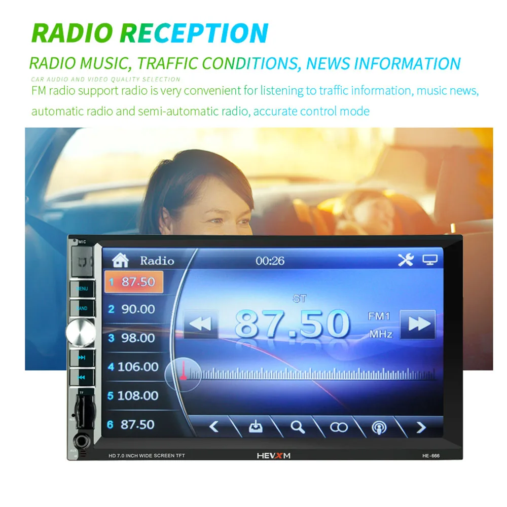 AOSHIKE Bluetooth Автомобильный мультимедийный плеер 7 дюймов 2 Din MP5 MP4 SD TF карта машина с