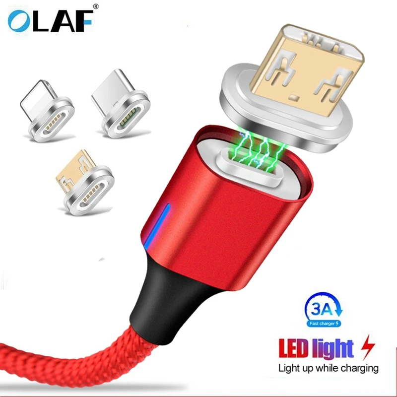 

Micro USB Magnetic Cable Quick Charge 3.0A USB Type C Cable Phone Data Cables Fast Charging Cord for iphone Samsung USB C Cable