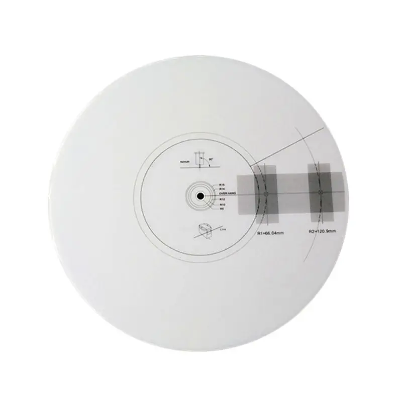 

Nonslip LP Vinyl Record Pickup Angle Calibration Plate Distance Gauge Protractor Adjustment Ruler Tool Turntable Accessories