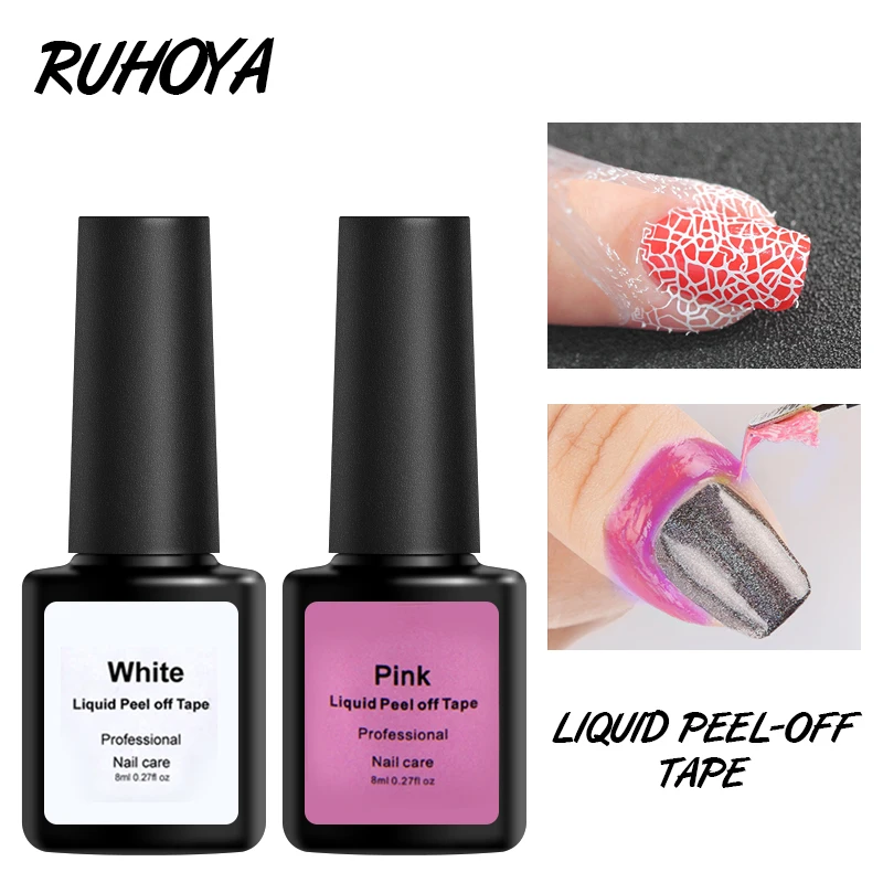 

Ruhoya 8ml Manicure Protected Fast Finger Skin Nail Glue Peel Off Liquid Tape Nail Gel Polish Easy Clean Protective Nail Polish