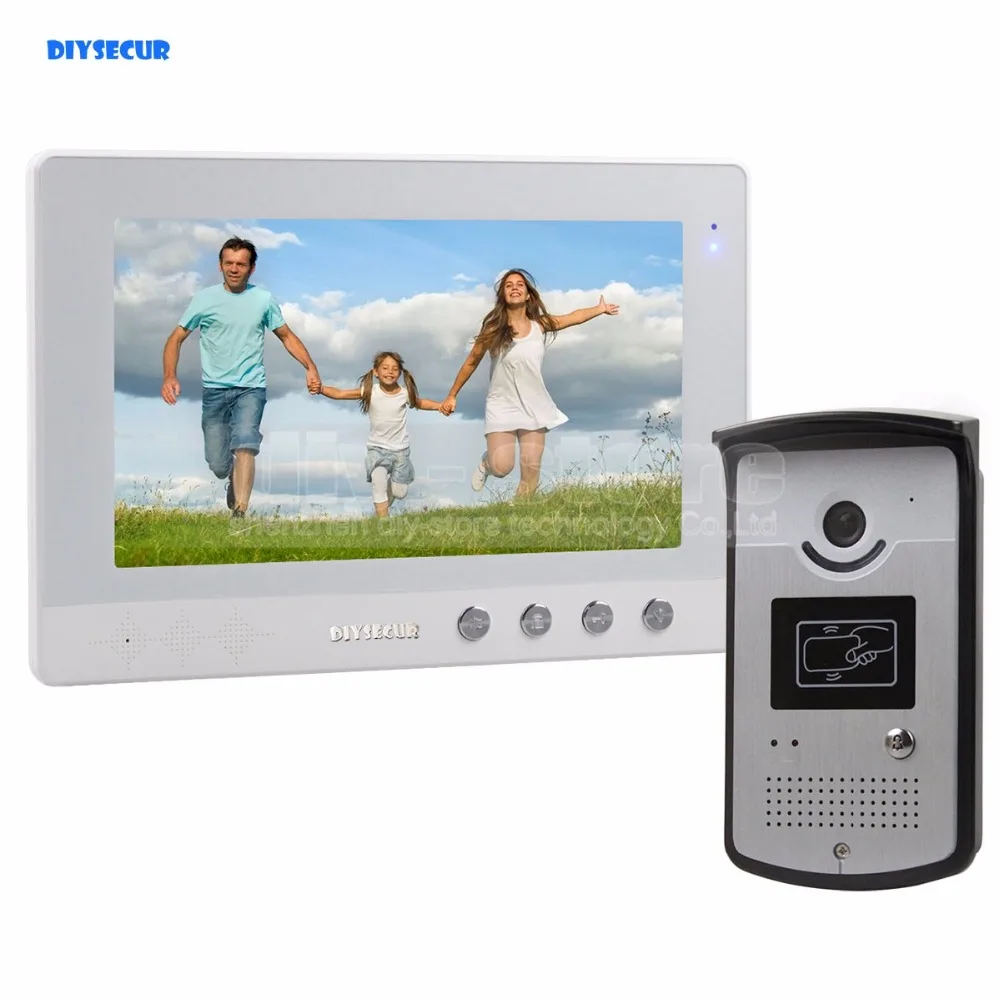 DIYSECUR 10 дюймов проводной видео телефон двери дверной звонок видеодомофон 700TVLine