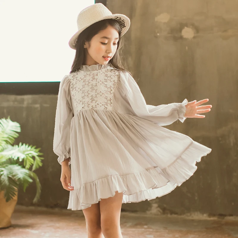 Turtleneck Princess Gown SleevelessGirls Dress Mini Lace Toddler Girls Dresses