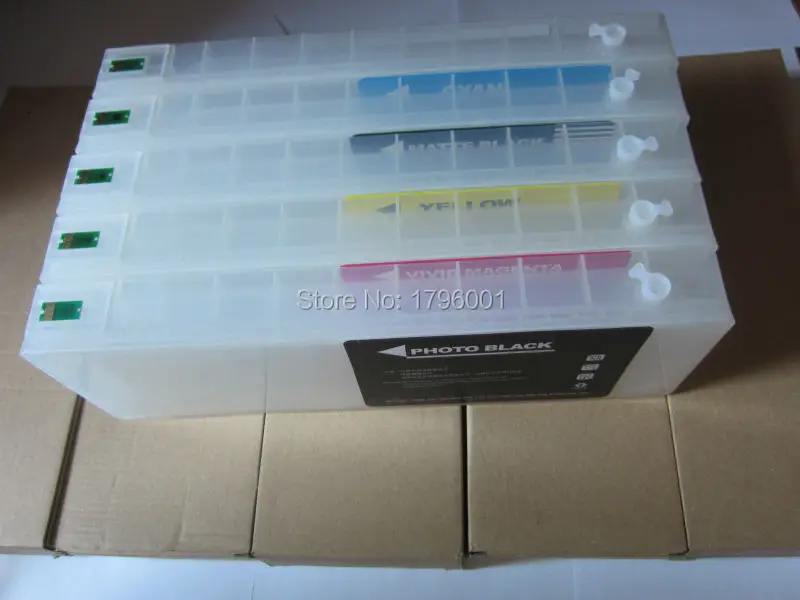 

Refillable ink Cartridge with chip for Ep Stylus Pro 7700 7710 large format printer refillable ink cartridge