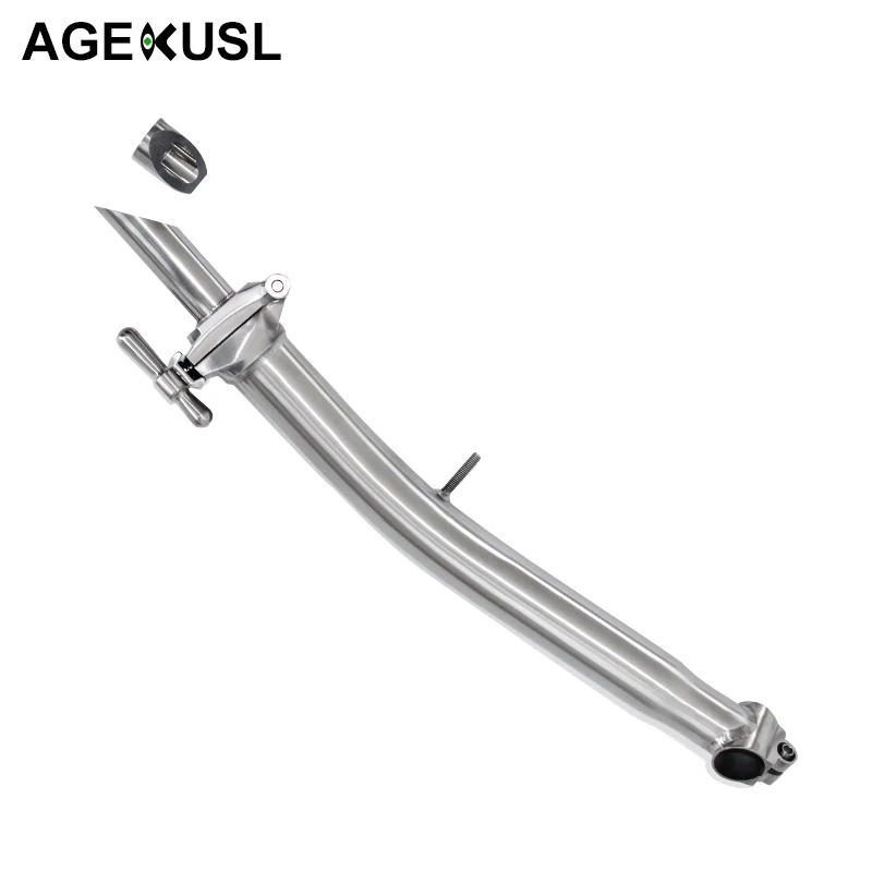 

AGEKUSL Titanium Stem For Brompton Folding Bicycle Head Tube For S M P Handlebar Light Weight Titanium Bike Stem